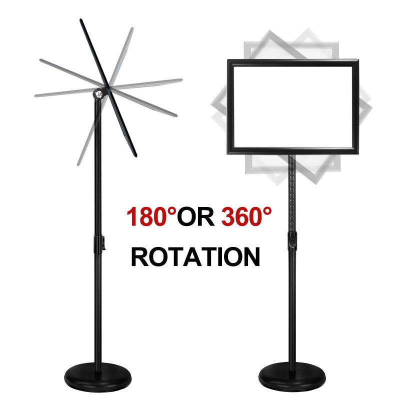 IN WHICH BAY Poster Stand Holder Floor Sign Stands Advertising Display Stand-Oriented Signage Mall Shopping Guide Billboard Wedding Signs Meeting Poster Signs (Black, 11x17inches) - Image 4